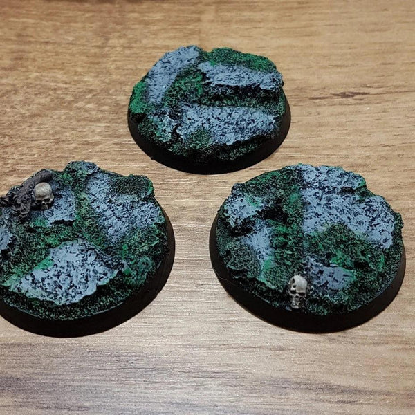 40-mm-Rundsockel für Felsen, 3 Stück, neu