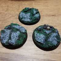 Rock 40mm Round Bases 3 pieces New