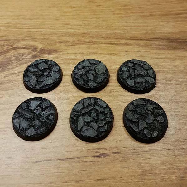 Medieval Street 25mm Round Bases 6 stuks