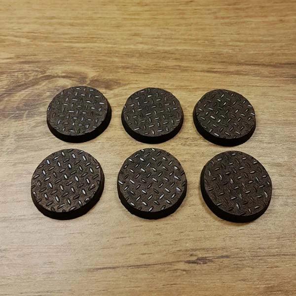 Traanplaat 25mm 40K Round Bases 6 stuks