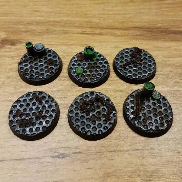 Factory Floor 25mm 40K Round Bases 6 pieces