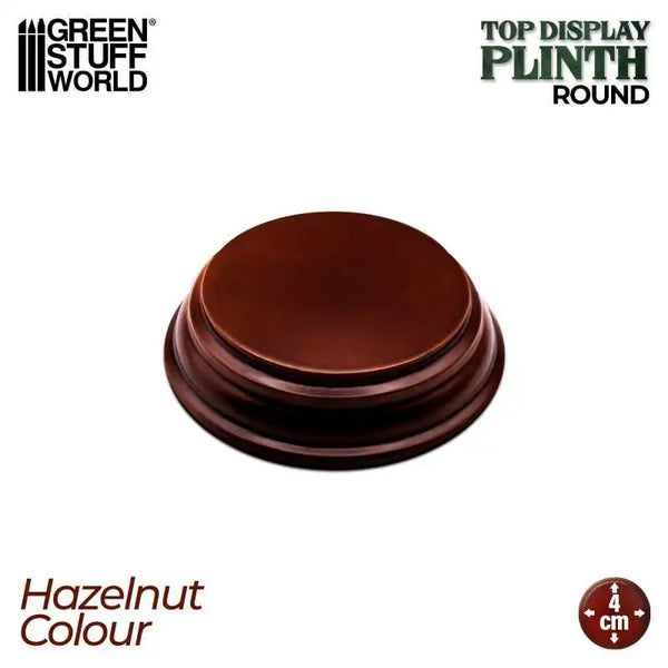 Runde Holz-Display-Sockel 4x4 cm - Haselnuss 4991