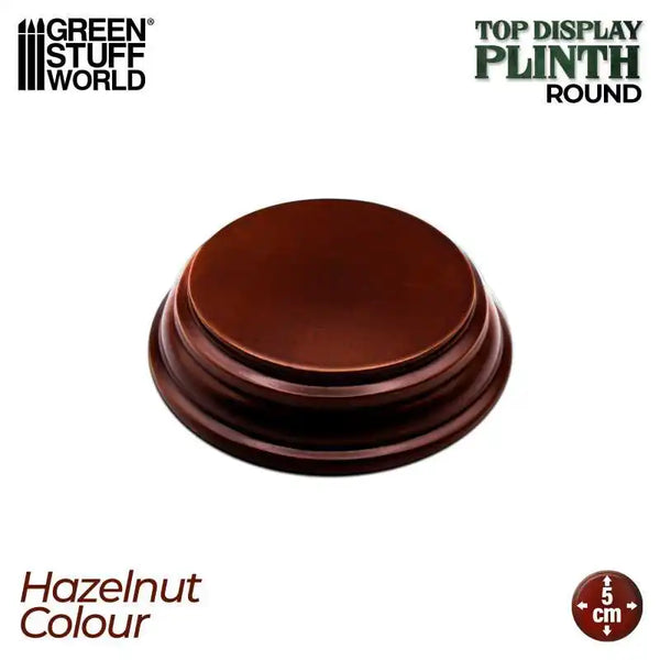Runde Holz-Display-Sockel 5x5 cm - Haselnuss 4993