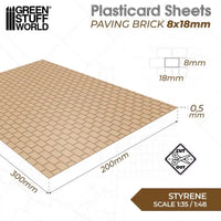 Kunststoffplatten für Pflastersteine, 8x18mm, 5056