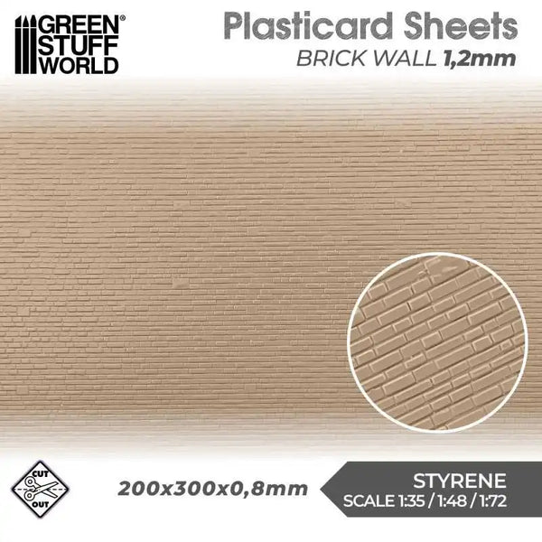 Plasticard Bakstenen muren structuurplaat 1,2 mm 5057