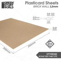 Plasticard Bakstenen muren structuurplaat 1,2 mm 5057