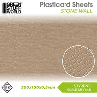 Plasticard Getextureerde plaat met stenen muur 5059