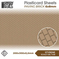Plasticard Straatsteen Structuurplaat 6x8mm 5066