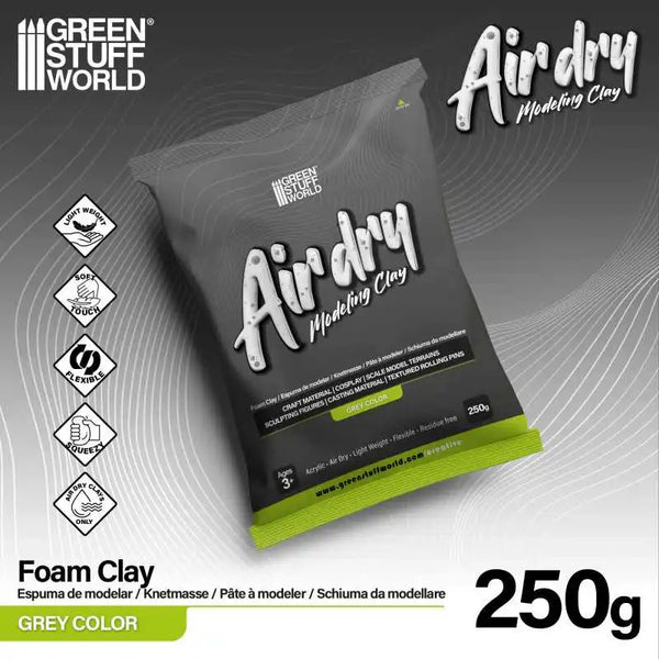 Air Dry Foam Clay 250gr. - Grey 5395