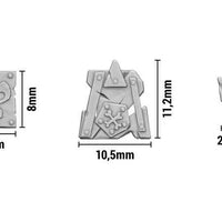 Small Ork plates (34x) - 3D printed set 12306