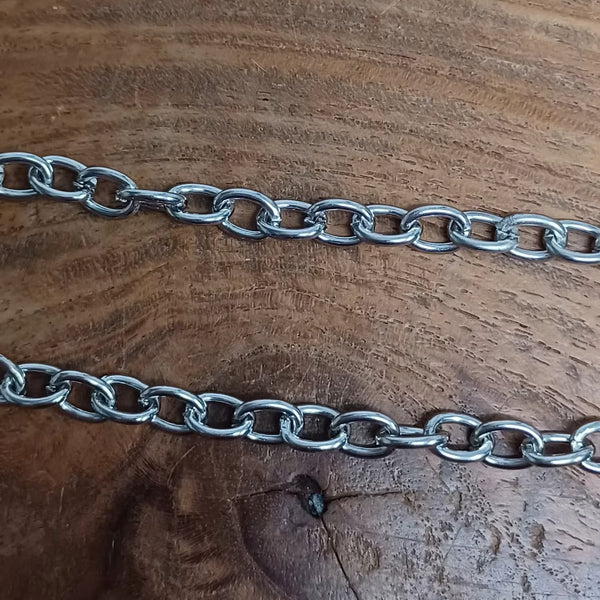 Link Chain Silver color approx. 7 mm 1 mtr
