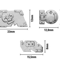Large Ork plates (12x) - 3D printed set 12317