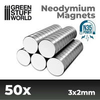 Neodymium Magnets 3x2mm - 50 units (N35) 9053