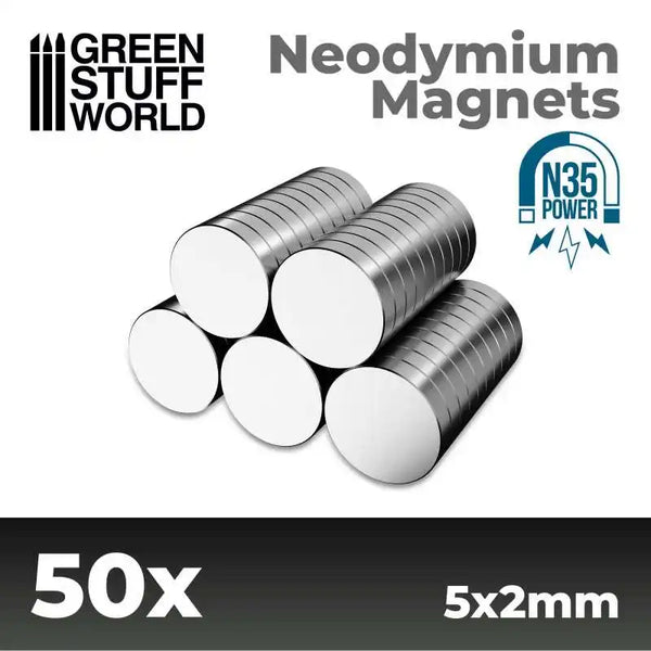 Neodym-Magnete 5x2mm - 50 Stück (N35) 9054