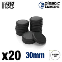 Plastic Bases - Round Lip 30mm 9827