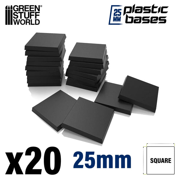Vierkante Bases Leeg 25x25mm Bases 20 stuks 9831