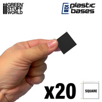 Square Bases Empty 25x25mm Bases 20 pieces 9831