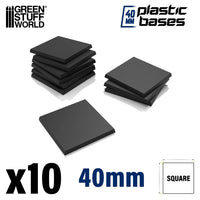 Quadratische Sockel, leer, 40x40mm, 10 Stück, 9832