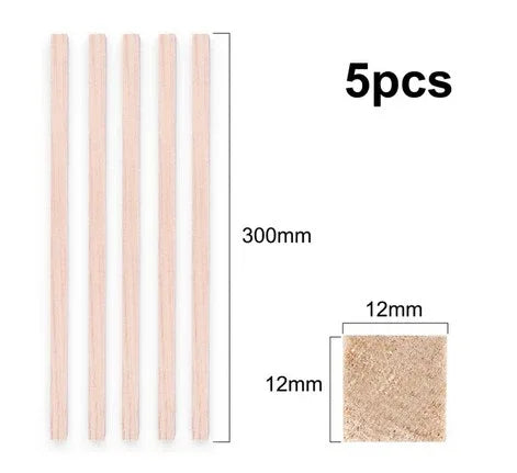 Balsa Hout 12x12 mm 30cm 5 stuks