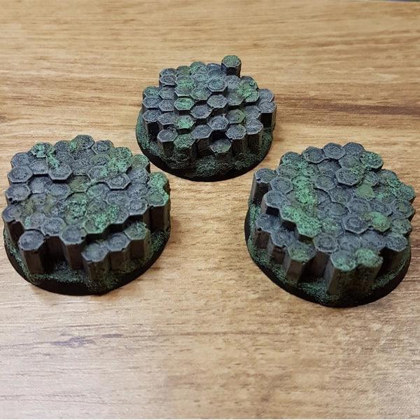 Basaltstein-Rundsockel, 40 mm, 3 Stück