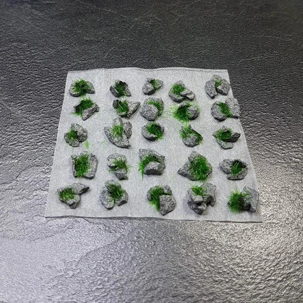 Basalt Rock Dark Green Grass 25