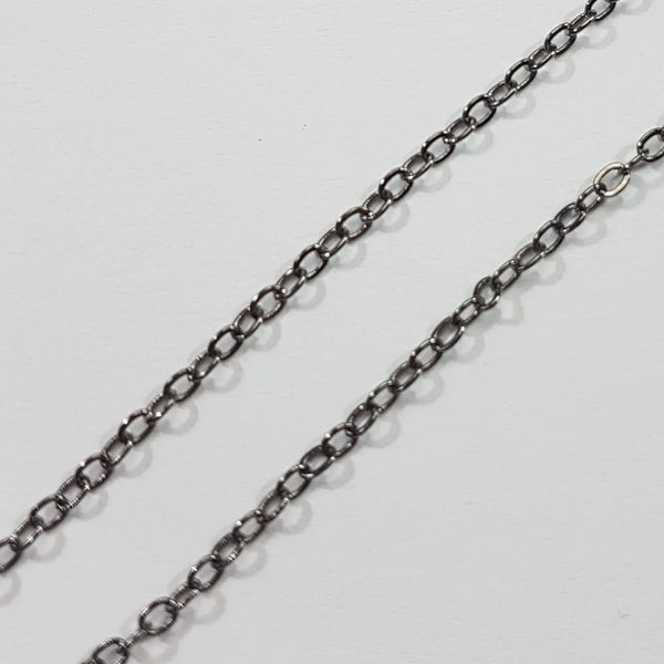 Schakel Ketting Gun Metal Black 2.0 mm 1 mtr