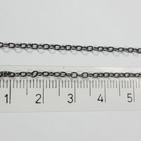 Schakel Ketting Gun Metal Black 2.0 mm 1 mtr