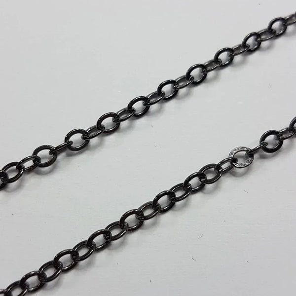 Gliederkette, Gunmetal-Schwarz, 2,5 mm, 5 m