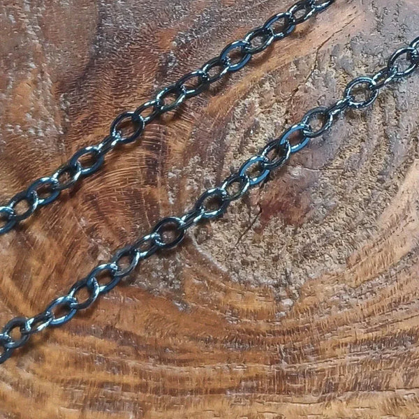 Schakel Ketting Gun Metal Black 3.5 mm 1 mtr