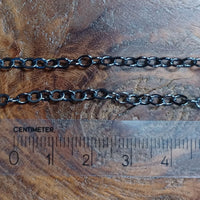 Schakel Ketting Gun Metal Black 3.5 mm 5 mtr