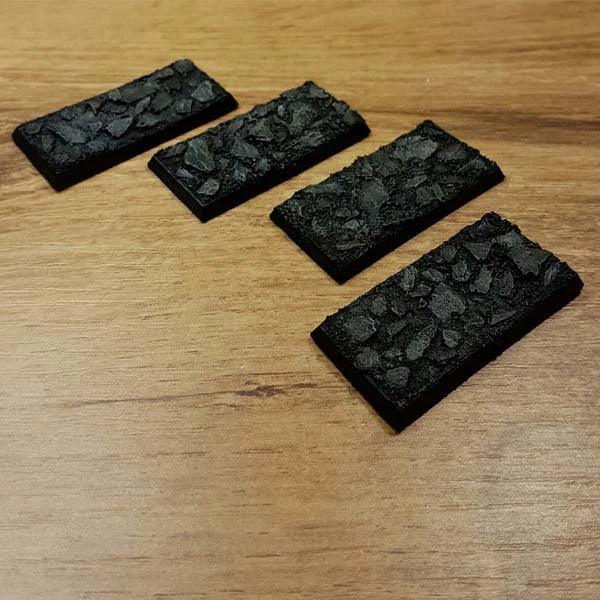 Medieval Street 25x50mm Bases 4 stuks Horsebase