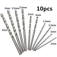 Metal hand drill including 10 drill bits