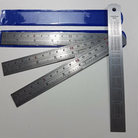 Lineal aus Edelstahl, 15 cm, 6 Zoll