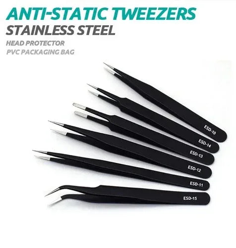 Tweezers set 6 pieces