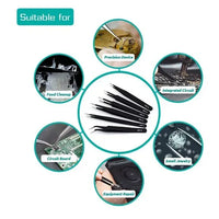 Tweezers set 6 pieces