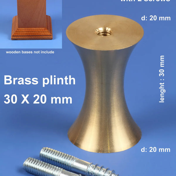 Curved brass plinth 30x20 mm CUR-3020B RP Toolz