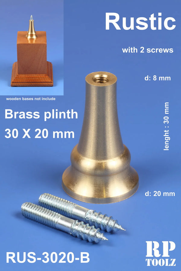 Rustic brass plinth 30x20 mm RUS-3020B  RP Toolz
