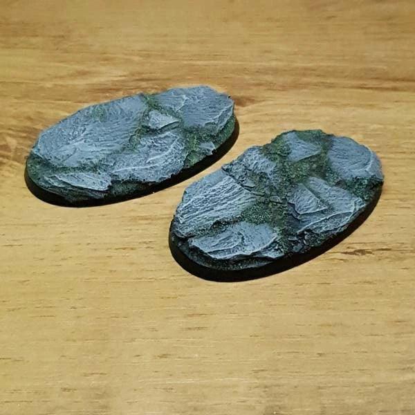 Schiefer-Ovalsockel 75 mm, 2 Stück