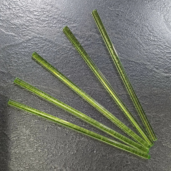 Acrylic Tube 10 cm x 3 mm Green 5 pieces