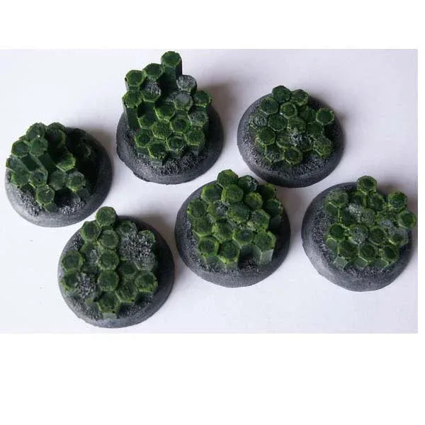 Basaltsteine, 6 x 30 mm Sockel