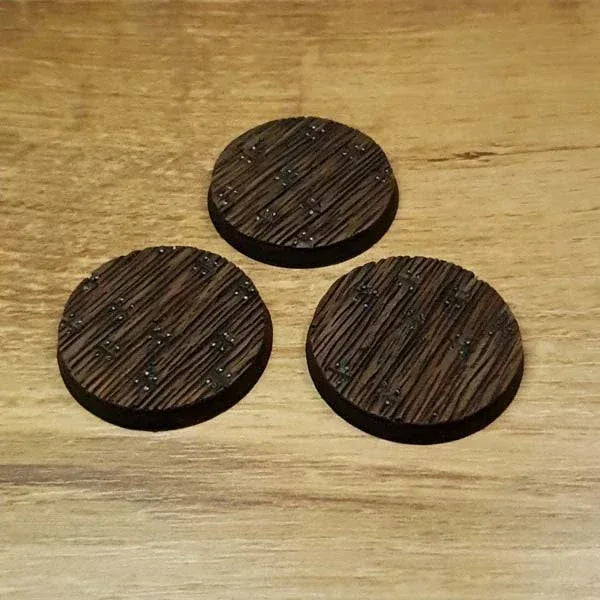 Wooden Floor 40mm Round Bases 3 pieces