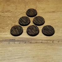 Wooden Floor 25mm Bases Rond 6 stuks