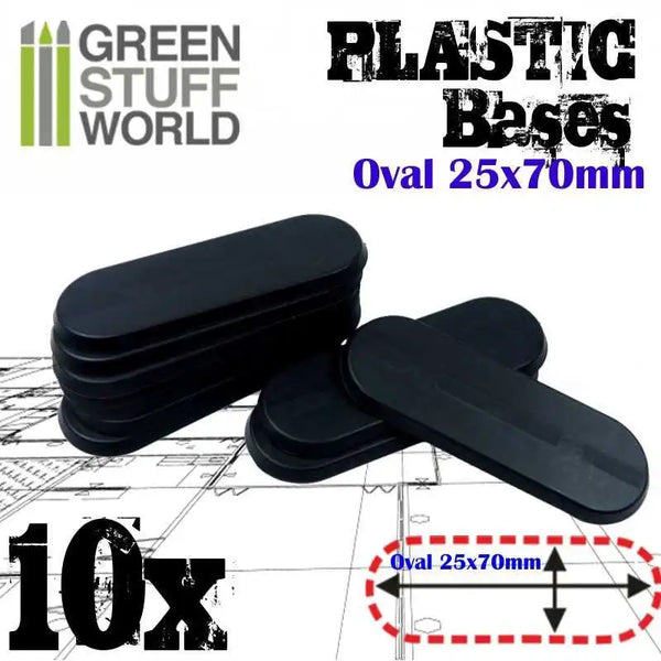 Ovale Bases Leeg 25x70 mm 10 stuks 9826