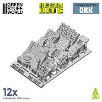 Large Ork plates (12x) - 3D printed set 12317