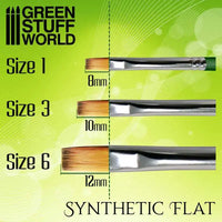 GREEN SERIES 2458 Flat Synthetic Brush Size 1