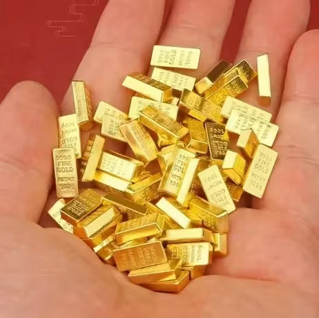 Goldbarren, 60 Stück, Maßstab 1:12, Puppenhausminiatur