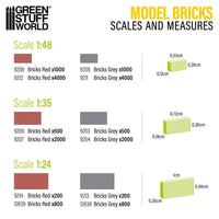 Miniature Bricks - Red x1000 1:48 9208