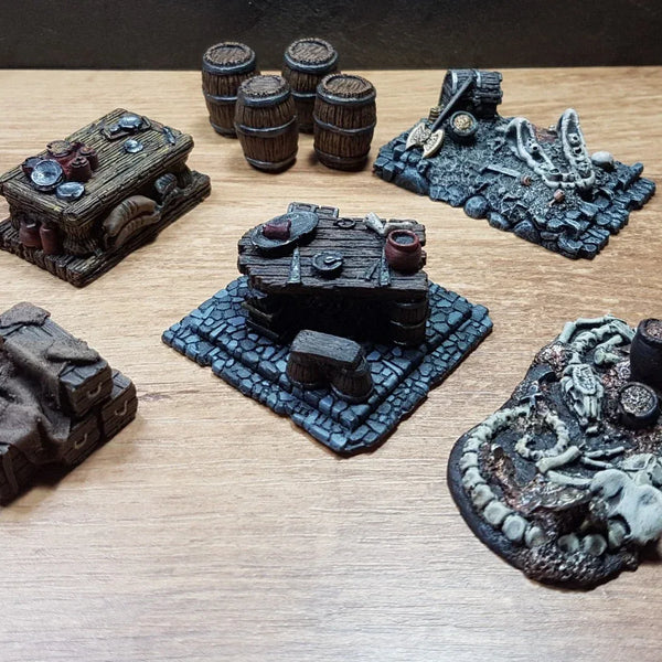 Scenery set no. I Treasure and Inn 6 pieces